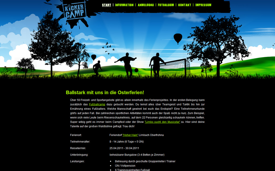 Kickercamp - Startseite
