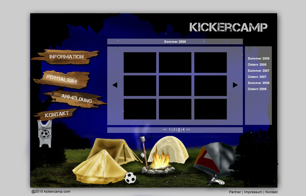 Kickercamp - Neues Design der Bildergalerie von Jessica Nierth