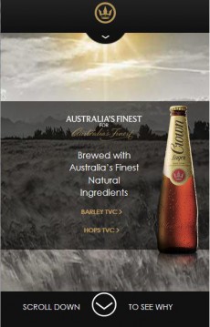 Crownlager - Ingredients page on mobile